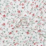 Ткань для рукоделия в наборе х/б с лентой 48х50см+1,5м (25673/25289 белый) 29433