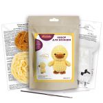 Набор для вязания игрушки Miadolla AMG-MN-0142, Уточка (велюр), 10 см