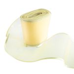 Лента капроновая для бантов 75 мм, / 25 метров, с метал. кромкой, желтый/ под серебро, Gamma С 3502 с метал. кромкой