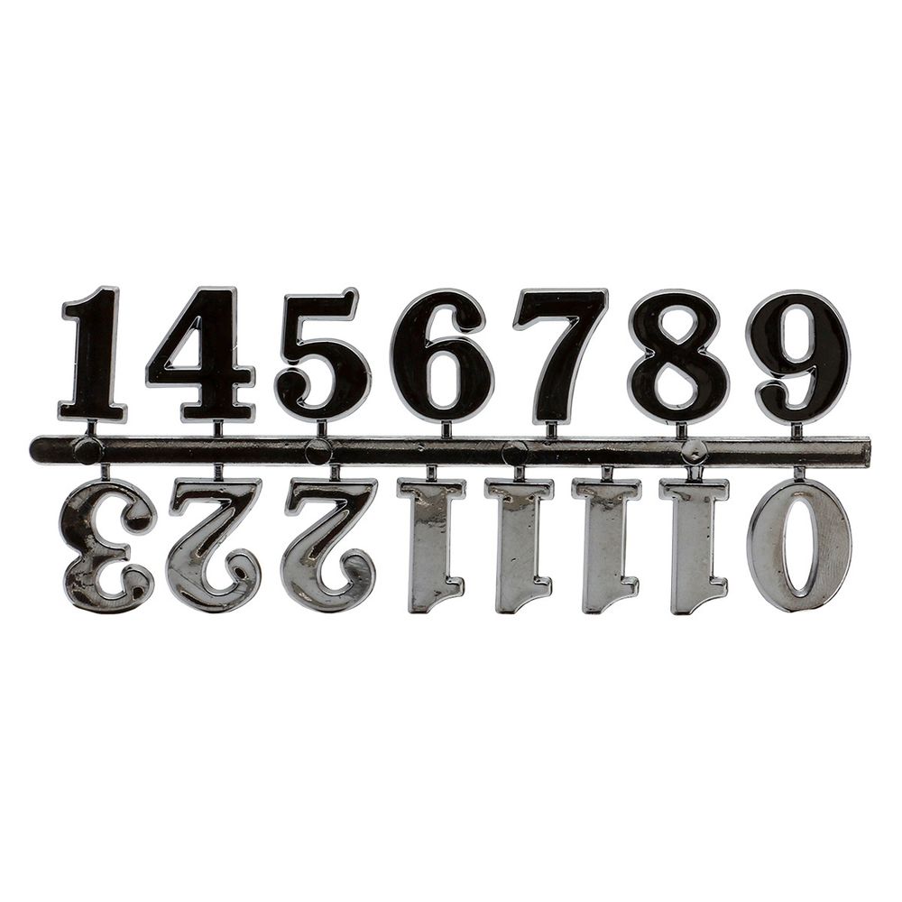 Цифры арабские для часов 2,5см (темное серебро), 5AS-085