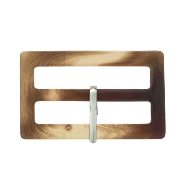 Пряжка ременная пластик 45 мм (внешн. 55х34 мм), Col.B т. коричневый, CNY155, 6 шт