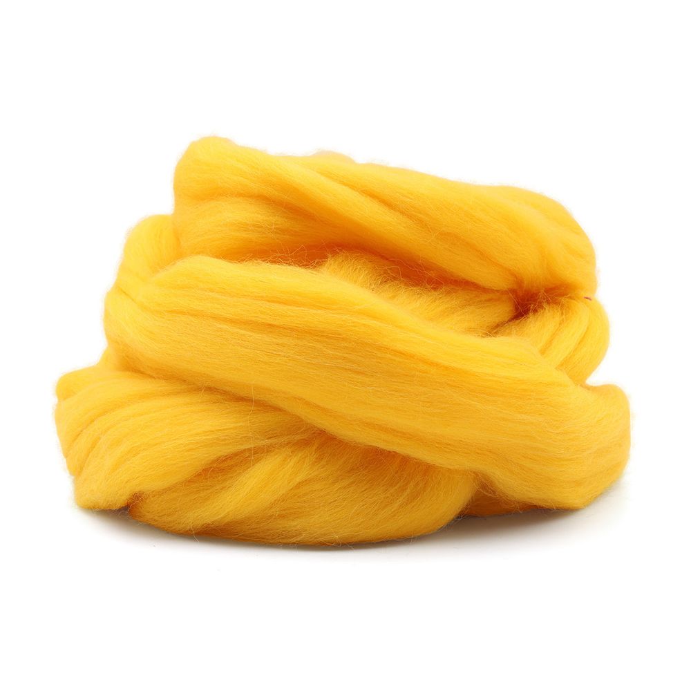 Шерсть для валяния полутонкая 100%, 100 гр. (12 желток)