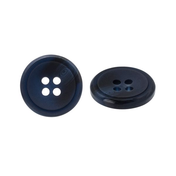 Пуговица 4 прокола 28L = 18 мм, пластик, col.D т. синий, CN2864, 72 шт