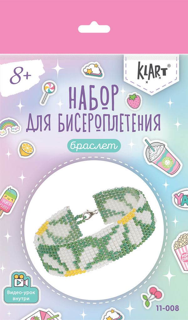 Набор для бисероплетения 11-008 Браслет. Ромашки, 2.5 см, Klart 11-008