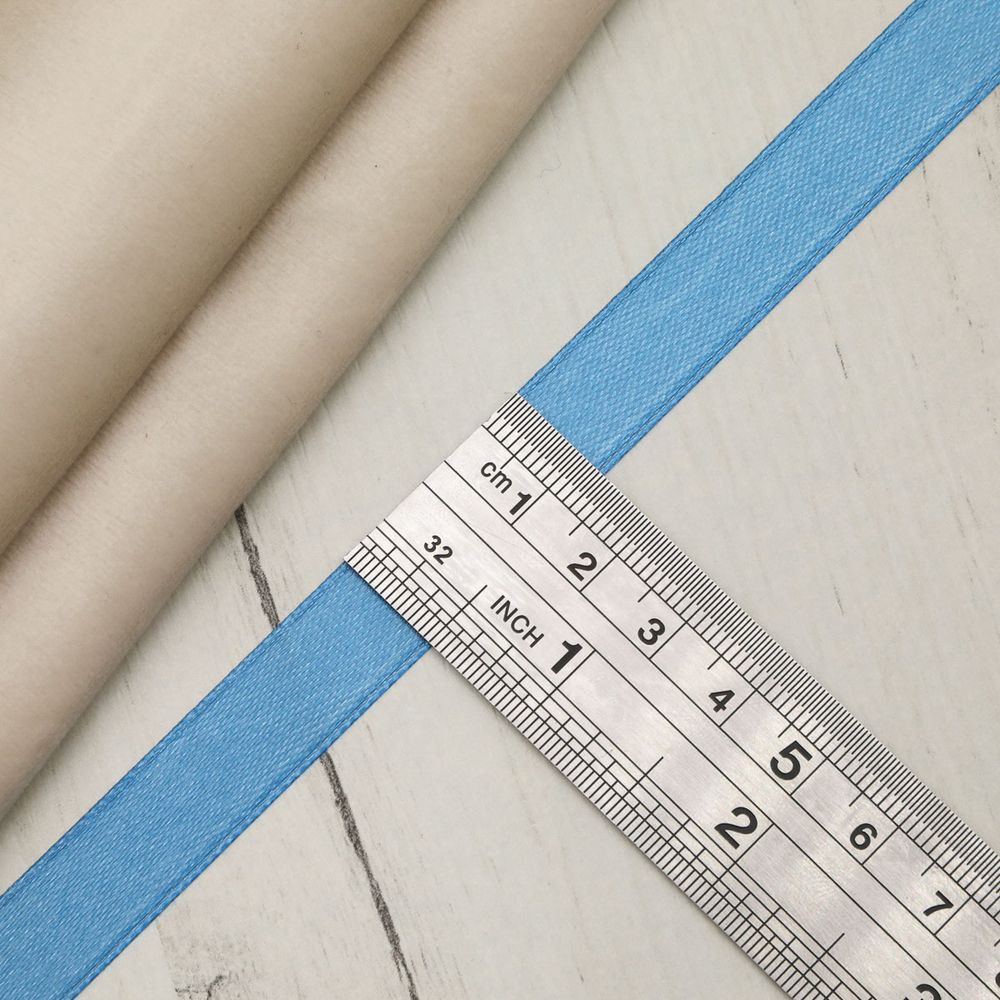 Лента атласная 1-сторонняя 12.0 мм / 22.86±1 метров, 140 голубой, Globus