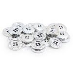 Пуговицы 4 прокола 32L (20мм), (Silver (серебристый)), 24 шт
