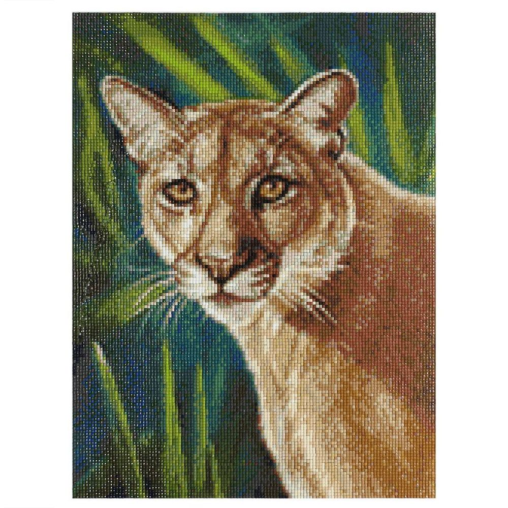 Алмазная (кристальная) мозаика Cristyle, Пума, 30х40 см