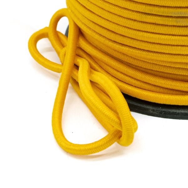 Резинка шляпная (шнур эластичный) ⌀3.0 мм / 100 метров, 0370-0300В, С056 желто-оранжевый