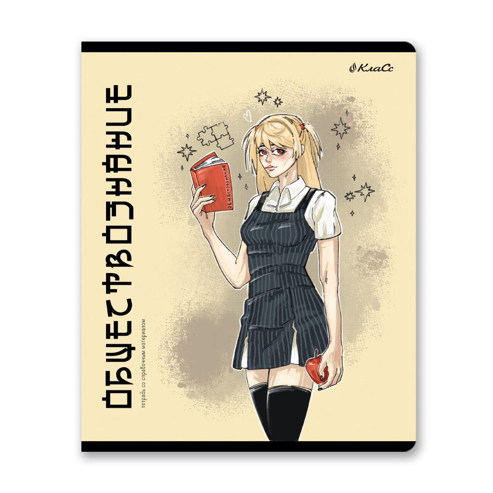 Тетрадь со справочным материалом АниМания, выборочный лак, A5+ 48 л. на скобе 65 г/м², белизна 100%, 10 шт, клетка, 000569 Обществознание, Светоч 48ТПСКа5_4_2_1