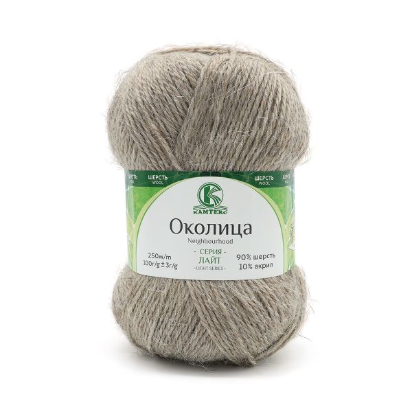 Пряжа Камтекс Околица / уп.5 мот. по 100 г, 250 м, 007 лен