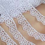 Кружево гипюр (плетёное) 15 мм цв.01 белый, уп.9 м, Kruzhevo