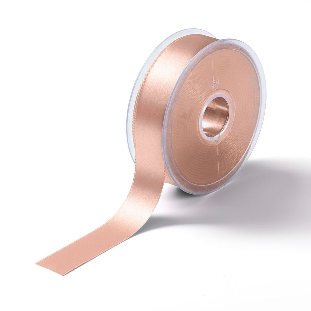 Лента атласная 2-сторонняя 25.0 мм, 25 м, Prym, 84 персиковый /TOS/