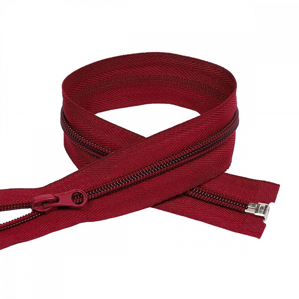 Молния спираль (витая) Т5 (5 мм) 1 зам., разъем., 70 см, цв.F178 бордовый уп.10 шт Молния спираль (витая) Т5 (5 мм) 1 зам., разъем., 70 см, цв.F178 бордовый уп.10 шт