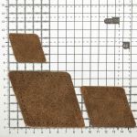 Набор заплаток пришивных из замши, ромб 4х5,6см, 6х8,4см, 8х11,2см, с перфорацией, 3 шт (32 кэмел), 59405