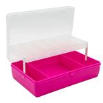 Коробка двухъярусная с микролифтом, 235х150х65 мм, малиновый