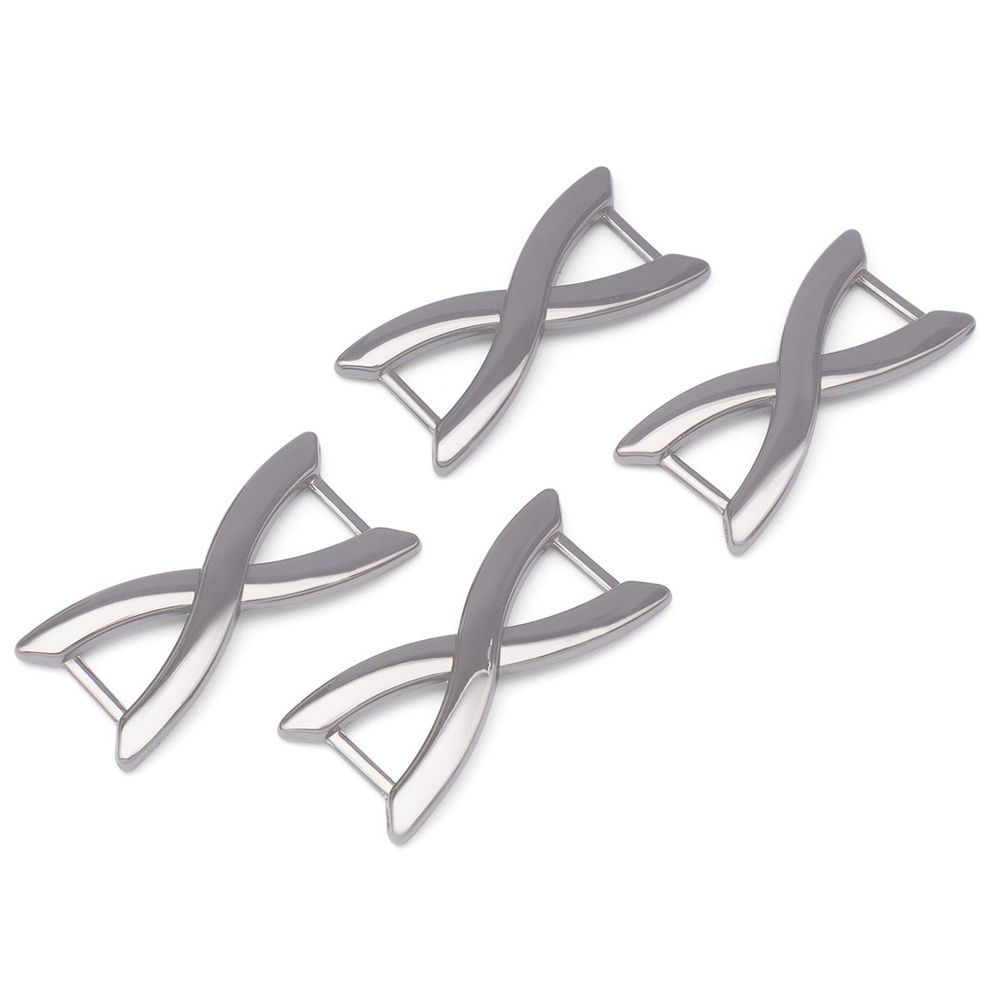 Пряжка ременная металл 8 мм, Pewter олово (чер.никель), 4 шт, MB198