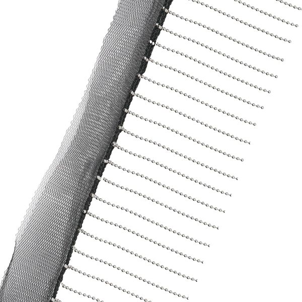 Бахрома отделочная металлическая 65.0 мм, / 9.14 метров, черный/серебро