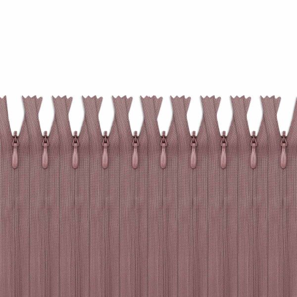 Молния потайная (скрытая) Т3 (3 мм) 1 зам., н/раз., 50 см, кофейный, 31283 / 50, 10 шт