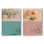 Тетрадь ученическая общая, A4 96 л. на гребне 65 г/м², белизна 100 %, 4 шт, клетка, 01245 Цветочные мотивы, Светоч Т129