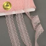 Кружево отделочное в стиле "трикотаж" 30 мм, диз. 277, цв.13 персиковый, уп. 27,4 м