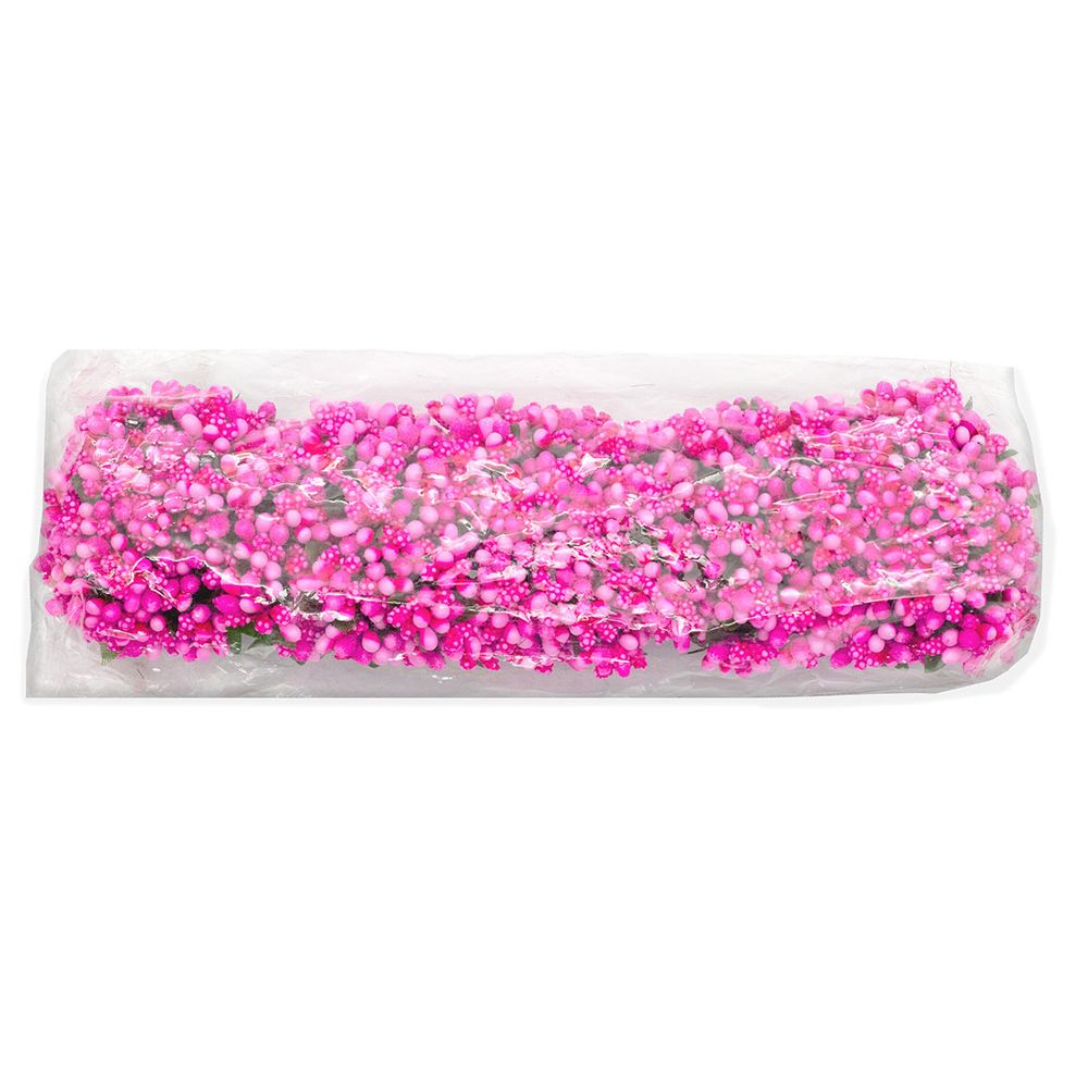 Цветы искусственные декоративные 2см (12 штук) (пурпурный)