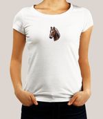 Набор для вышивания нитками Panna Живая картина JK-2366, Брошь. Конь Юлий, 5х6.5 см