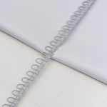 Тесьма декоративная с петлями 15 мм / 18.29 метра, серый, 13-7735