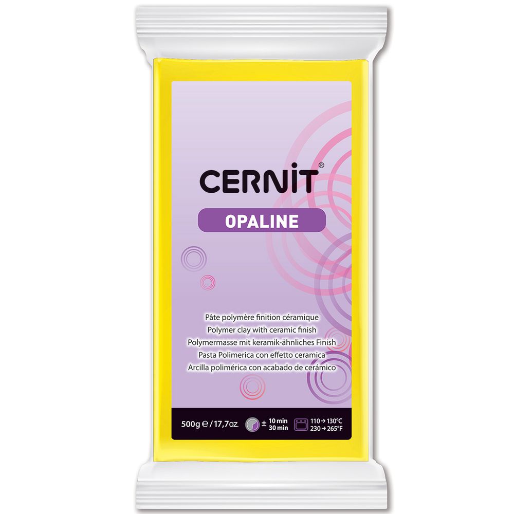 Полимерная глина запекаемая Cernit Opaline, 500 г, 717 желтый