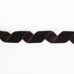 Лента бархатная (тесьма) 12.0 мм / 16.5±1 метра, 100 т.коричневый, Blitz VR-12