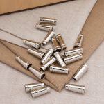 Наконечник для шнура металл колокол 20 мм (никель), 20 шт