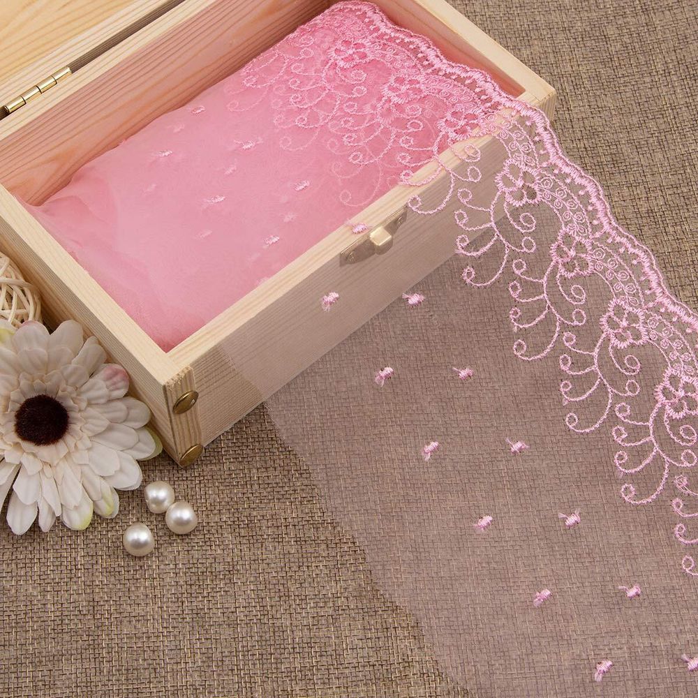 Кружево капроновое широкое 127 мм / 13.71 м, 0574-5002, цв.А549 розовый