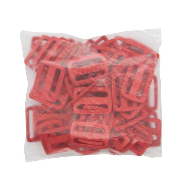 Пряжка, ПА, цветная, 30 мм (с820 красный), 50 шт