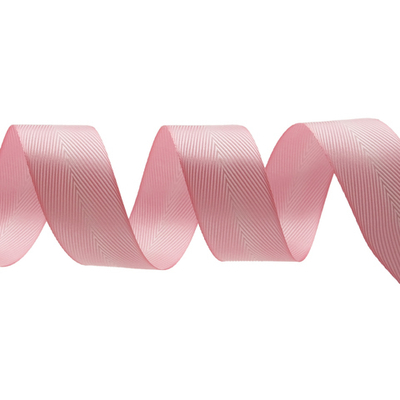 Лента декоративная ёлочка 40.0 мм / 20±1 метров, 19 розовый