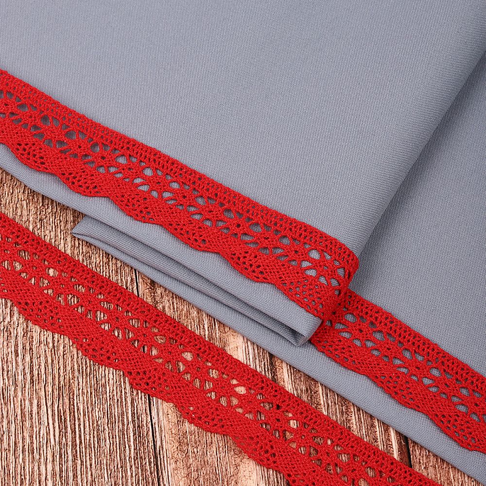 Кружево вязаное (тесьма) 27 мм / 10 метров, хлопок, TBY.1005 цв.F162 красный, Kruzhevo
