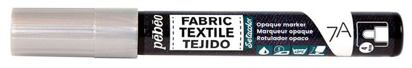 Маркер для темных и светлых тканей 7A Opaque 4 мм, перо круглое, 6 шт, 804432 серебро, Pebeo