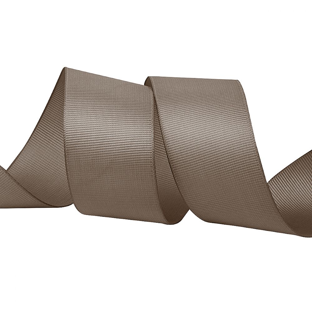 Лента репсовая (в рубчик) 15.0 мм, 814 коричневый уп.27,42м, M10016