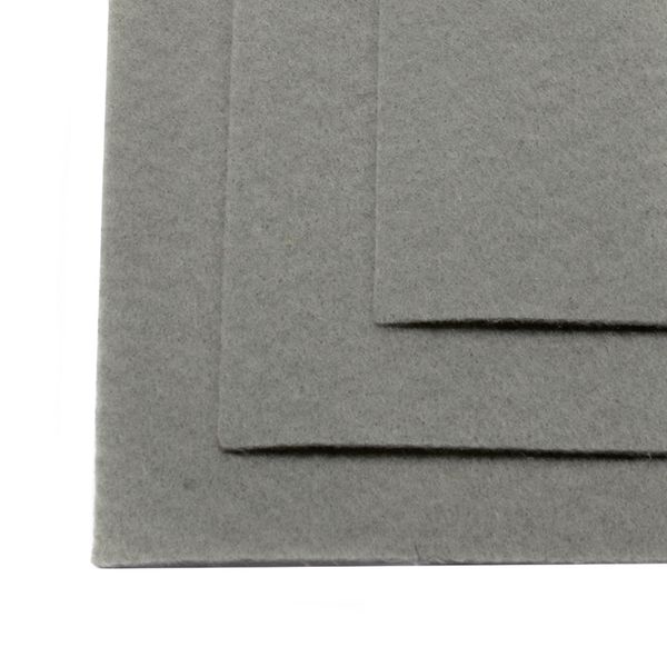 Фетр листовой мягкий 2.0 мм, 20х30см FLT-S2, 10 листов цв.648 св.серый
