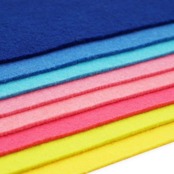 Фетр листовой мягкий ассорти 3.0 мм, 400гр, 20х30см, 8 штук Astra&Craft (8)