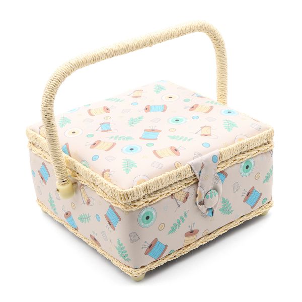 Шкатулка малая, декоративная 'Швейные принадлежности' 20х20х11см, ASST_2_3_PVC_Tray