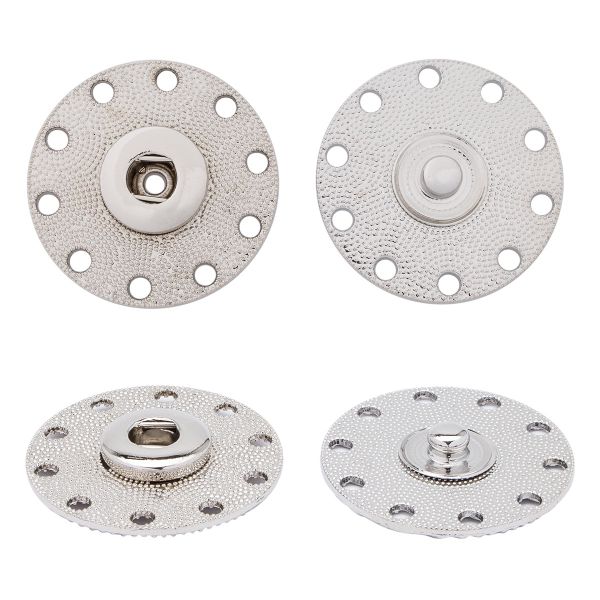 Кнопка пришивная металл ⌀28.0 мм, металл, 28.0 мм, S, уп.10 шт