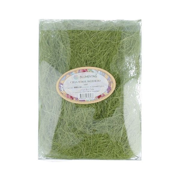 Сизалевое волокно 20 г,±3 г, т. зеленый, Blumentag BHG-20
