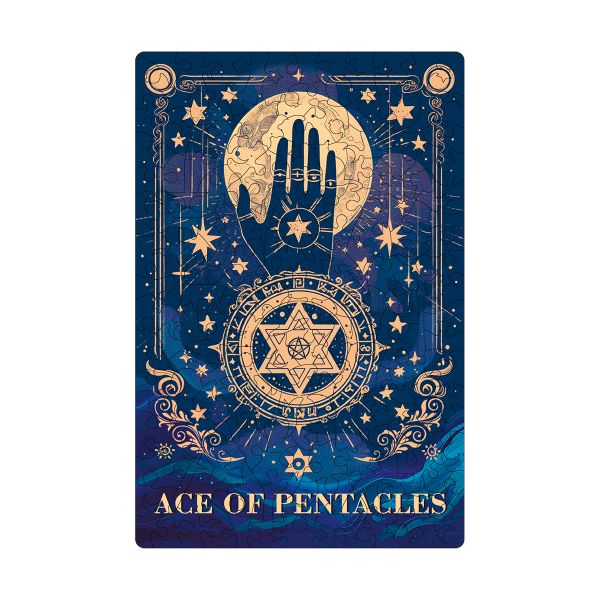 Пазл фигурный деревянный 150 элементов, PZLF-026 Звездное Таро. Туз пентаклей, Фрея