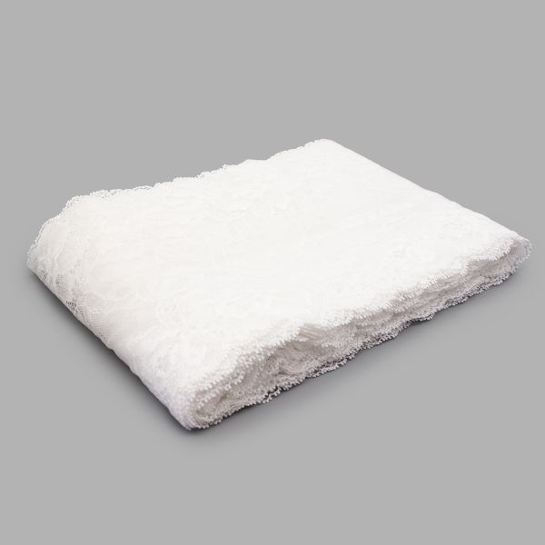 Кружево бельевое эластичное 165 мм / 10 м, цвет белый