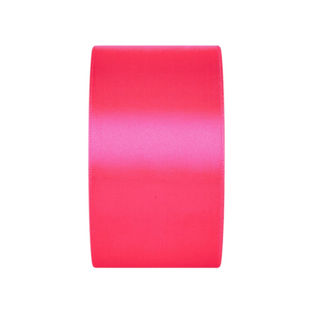 Лента атласная 1-сторонняя 50.0 мм / 33±2 метра, 014 яр.розовый, Gamma
