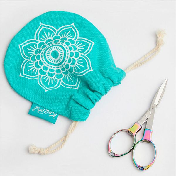 Ножницы рукодельные складные 10см, KnitPro Mindful в мешочке, нержавеющая сталь, 36646