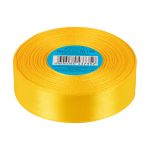 Лента атласная 1-сторонняя 25.0 мм / 33±2 метра, 140 т.желтый, Gamma