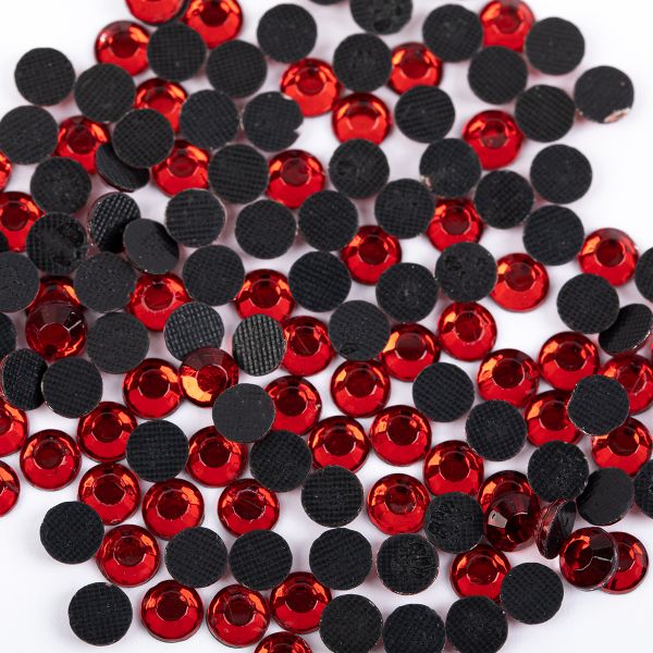 Стразы клеевые акрил 6-6.5 мм, 1х144 шт, SS30 033+ св.красный (lt siam), Zlatka RS/144