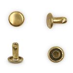 Хольнитены двухсторонние ⌀6 мм, h=6 мм, сталь, New Star №0, золото, уп≈2000 шт