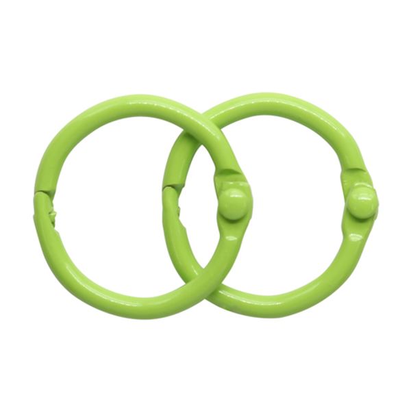 Кольца для альбомов 2см, уп/2 шт, салатовый