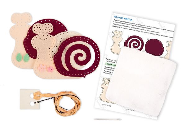 Набор для шитья игрушки Улитка 10 см, Miadolla KD-0339